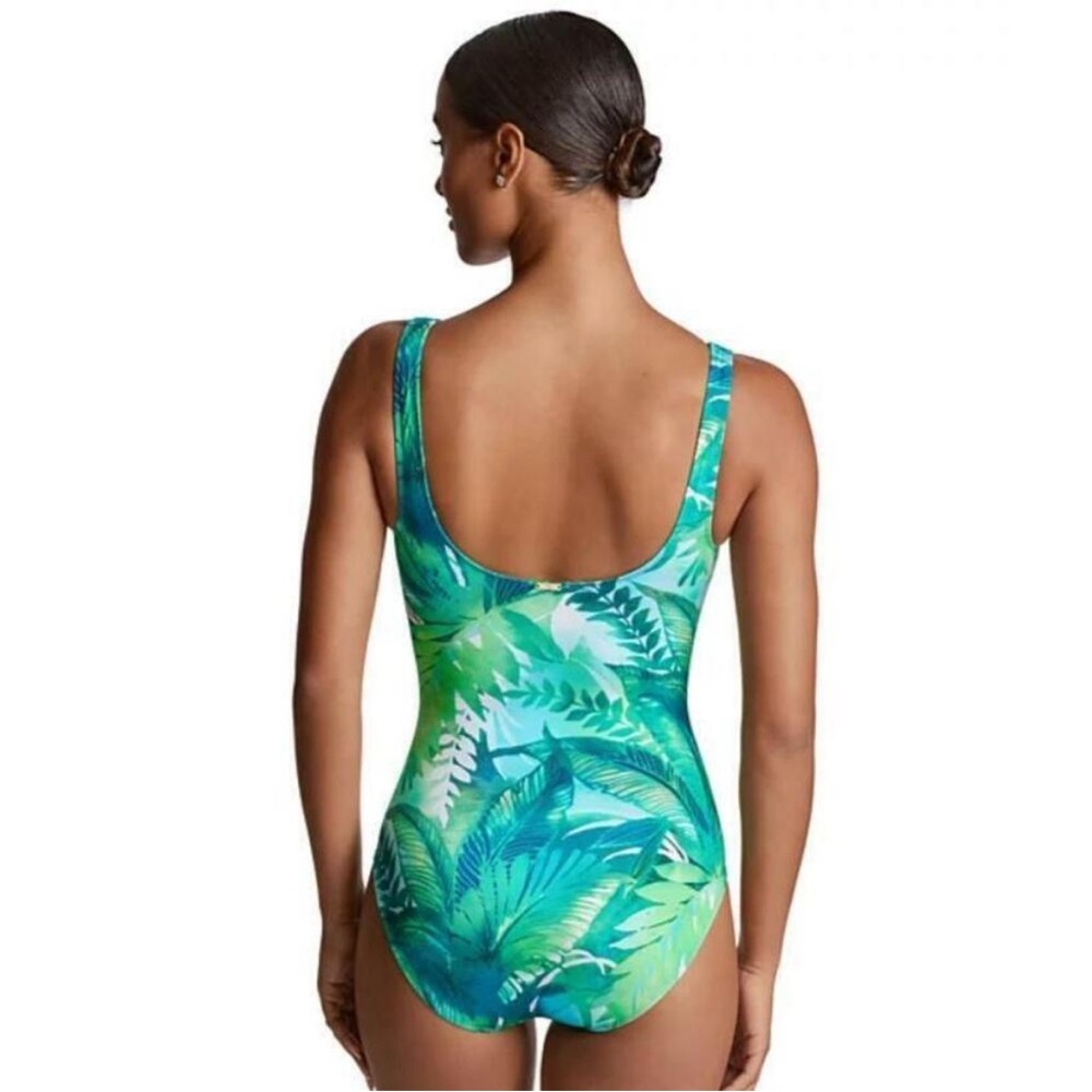 LAUREN RALPH LAUREN Cartago Palms Ring Over The Shoulder One-Piece Swimsuit - Picture 2 of 11